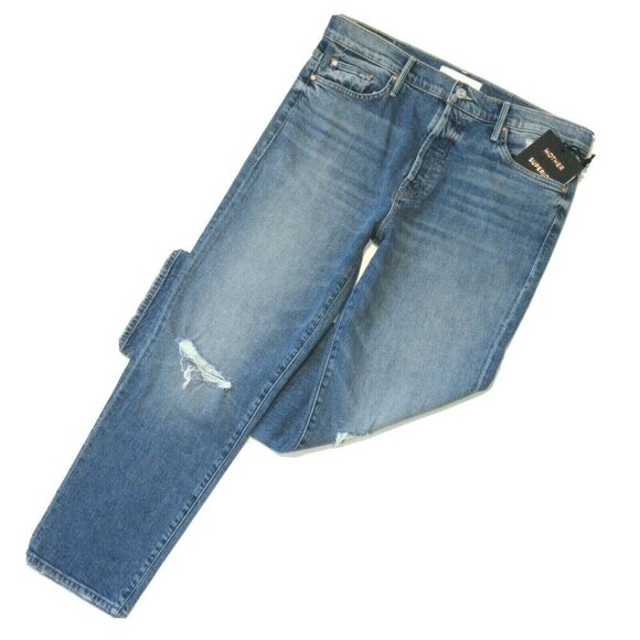 NWT Mother Superior Trickster Ankle in Cryin' On Holy Ground Straight Jeans 31